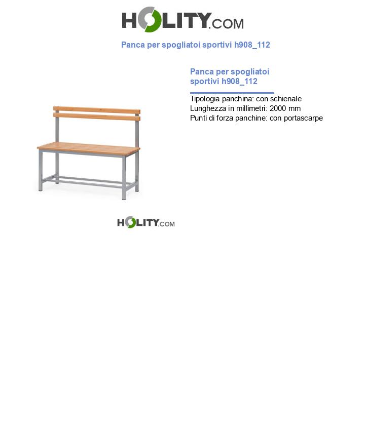 Panca per spogliatoi sportivi h908_112