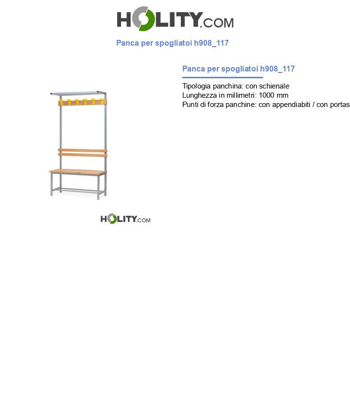 Panca per spogliatoi h908_117