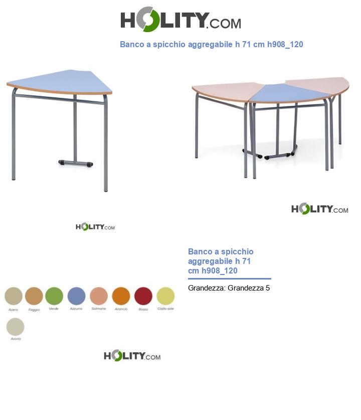 Banco a spicchio aggregabile h 71 cm h908_120