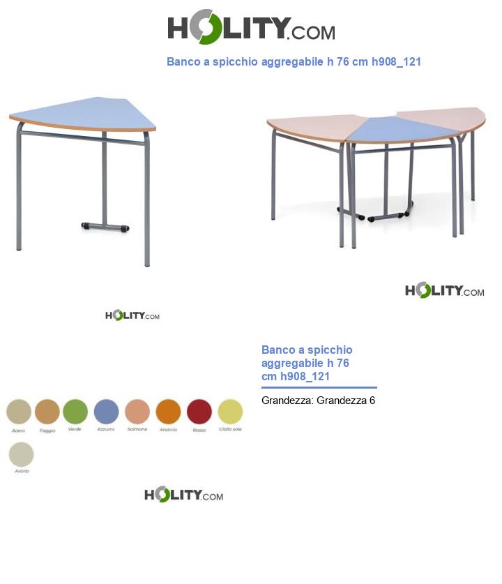 Banco a spicchio aggregabile h 76 cm h908_121