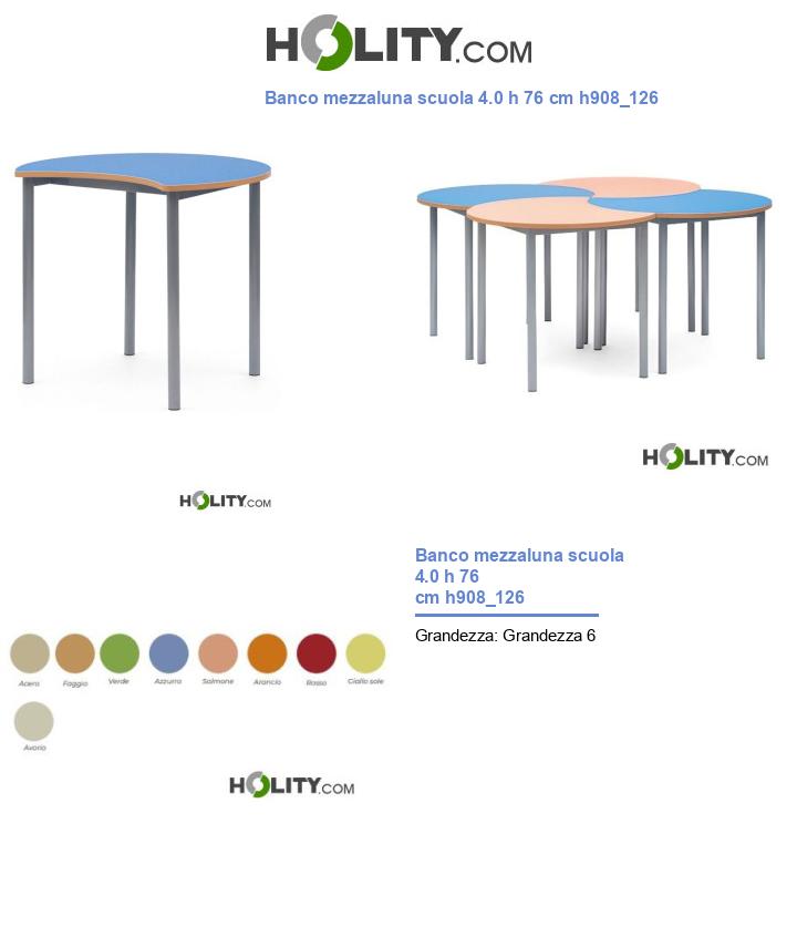 Banco mezzaluna scuola 4.0 h 76 cm h908_126