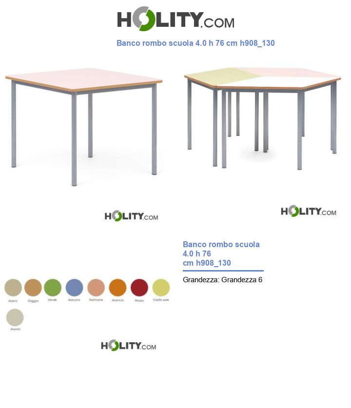 Banco rombo scuola 4.0 h 76 cm h908_130