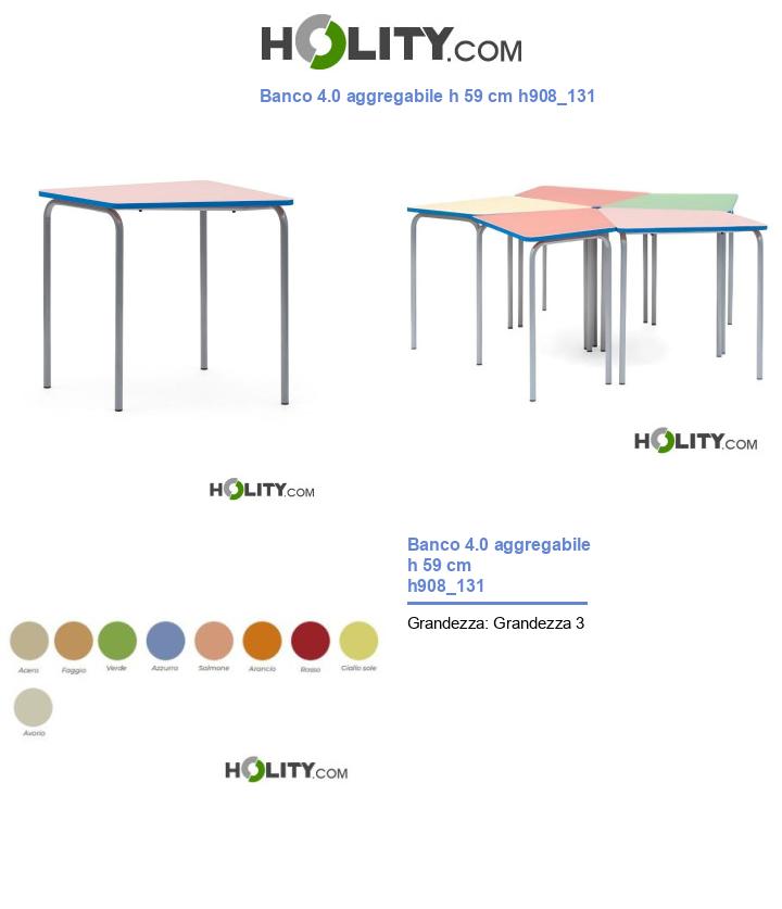 Banco 4.0 aggregabile h 59 cm h908_131