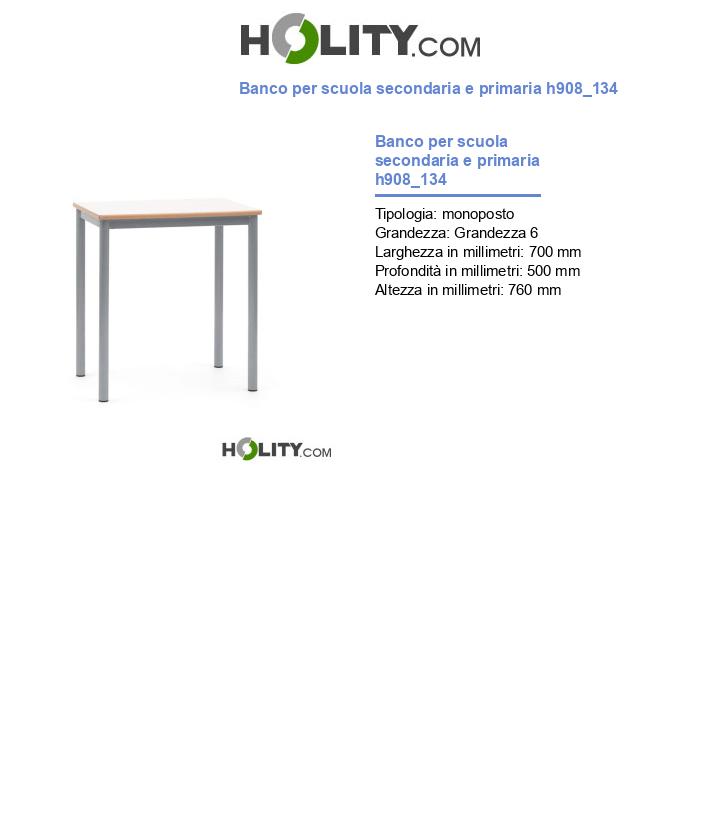 Banco per scuola secondaria e primaria h908_134