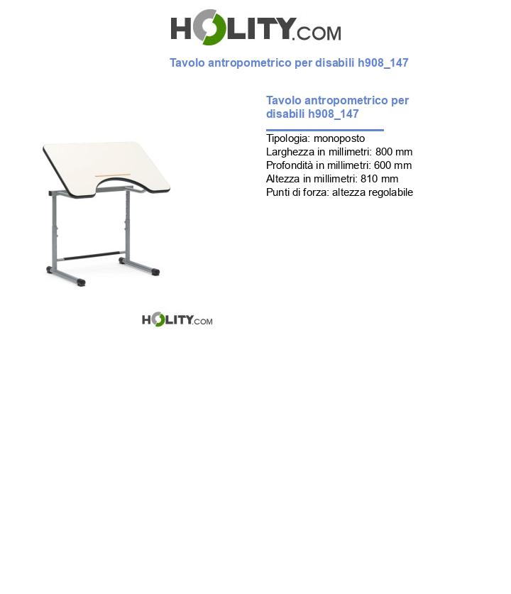 Tavolo antropometrico per disabili h908_147