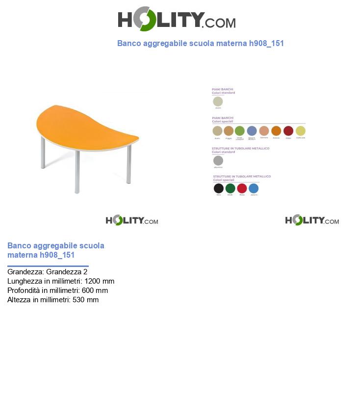 Banco aggregabile scuola materna h908_151