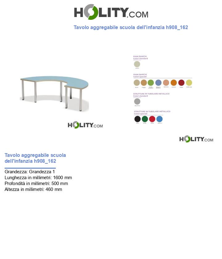 Tavolo aggregabile scuola dell'infanzia h908_162