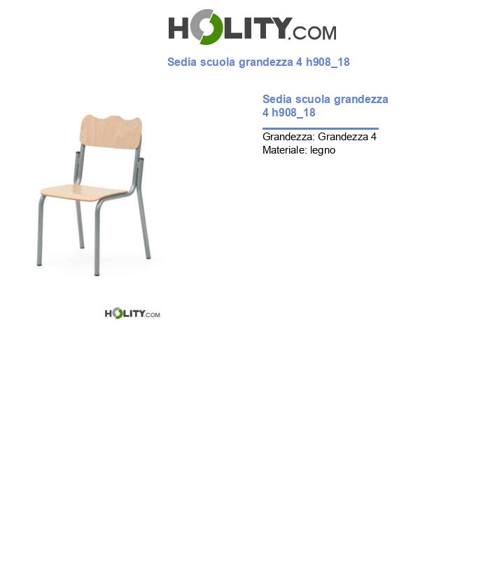 Sedia scuola grandezza 4 h908_18