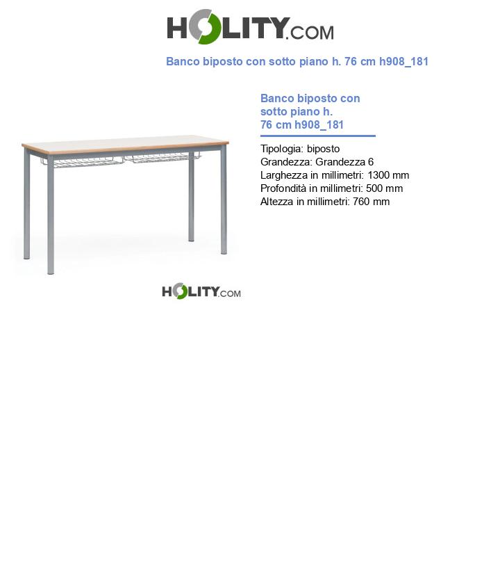 Banco biposto con sotto piano h. 76 cm h908_181