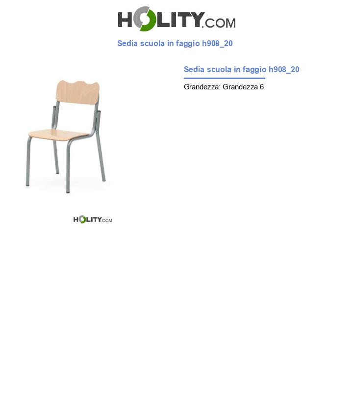 Sedia scuola in faggio h908_20