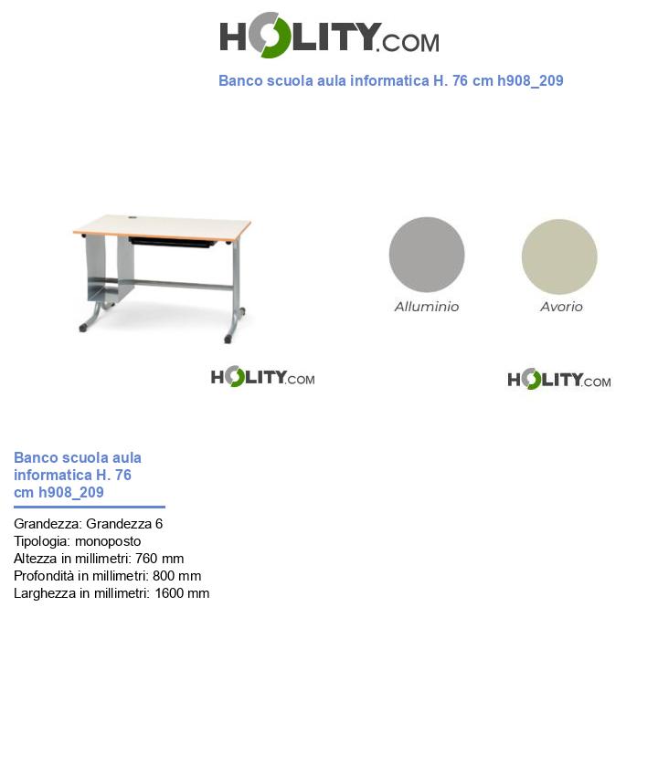 Banco scuola aula informatica H. 76 cm h908_209