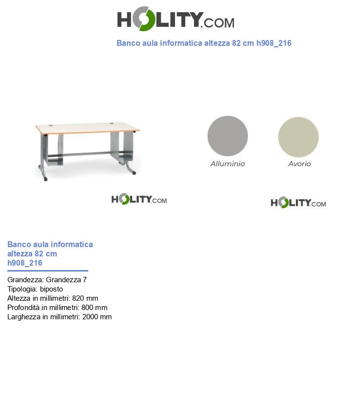Banco aula informatica altezza 82 cm h908_216