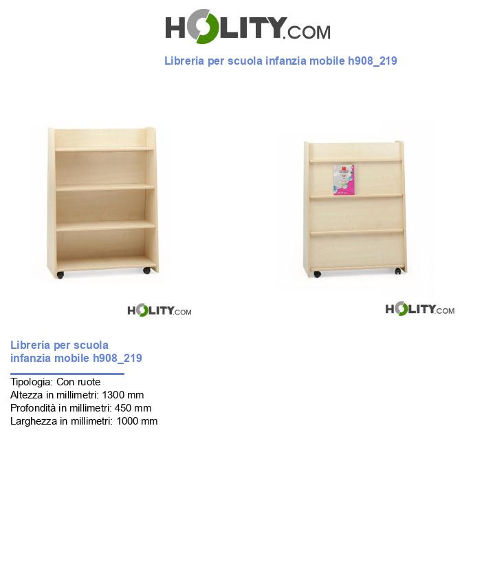 Libreria per scuola infanzia mobile h908_219