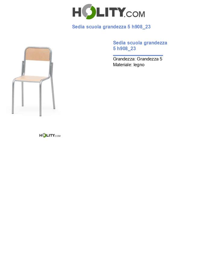 Sedia scuola grandezza 5 h908_23