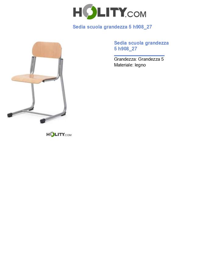 Sedia scuola grandezza 5 h908_27