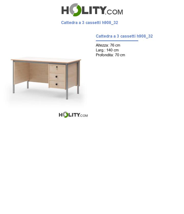 Cattedra a 3 cassetti h908_32