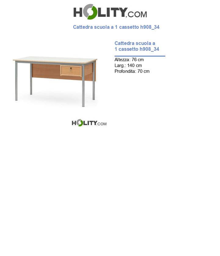 Cattedra scuola a 1 cassetto h908_34