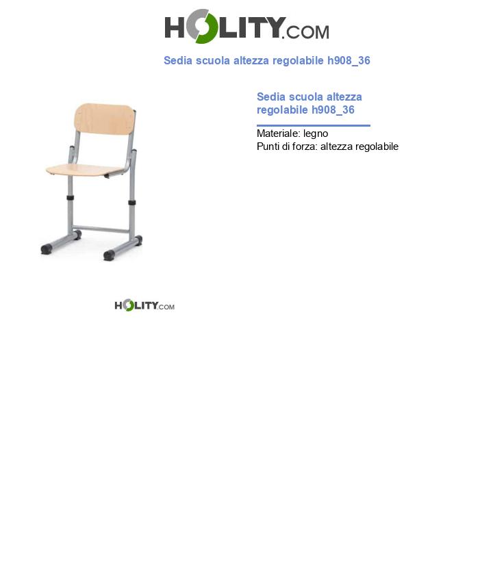 Sedia scuola altezza regolabile h908_36