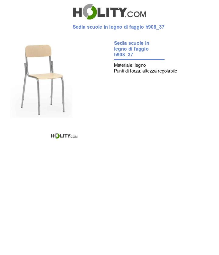 Sedia scuole in legno di faggio h908_37
