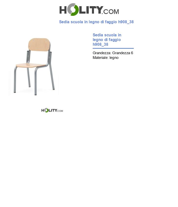 Sedia scuola in legno di faggio h908_38