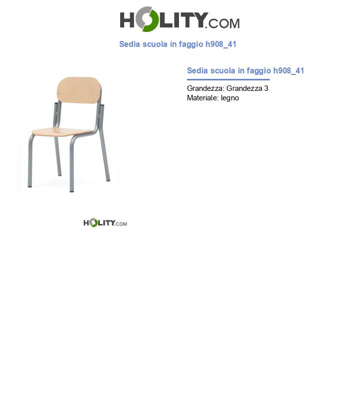 Sedia scuola in faggio h908_41