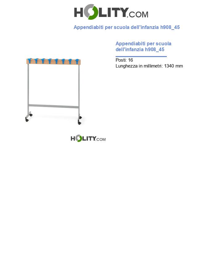 Appendiabiti per scuola dell'infanzia h908_45