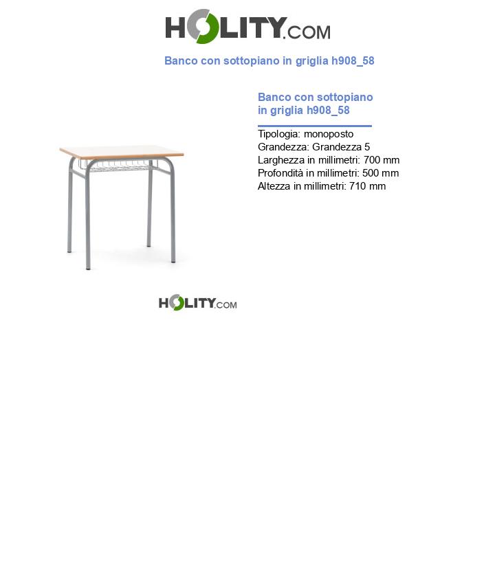 Banco con sottopiano in griglia h908_58