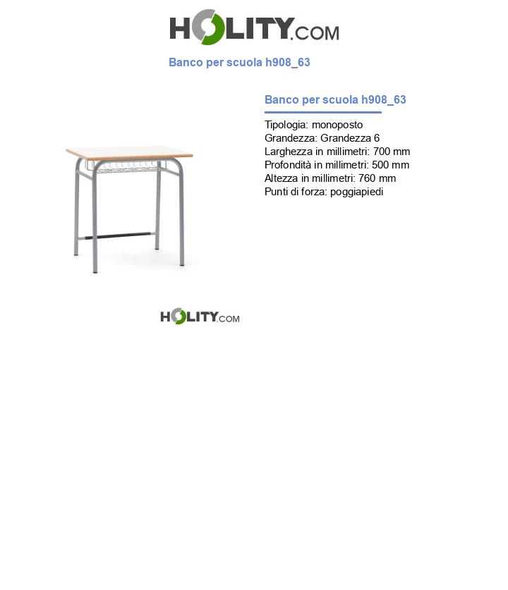 Banco per scuola h908_63
