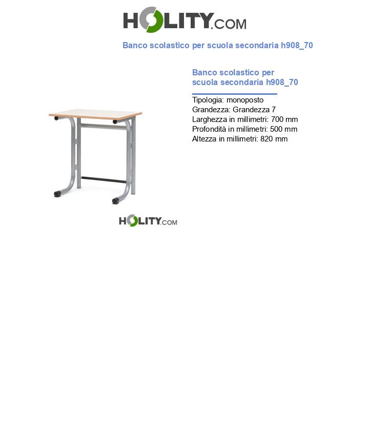 Banco scolastico per scuola secondaria h908_70