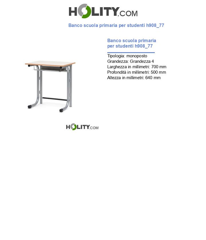 Banco scuola primaria per studenti h908_77
