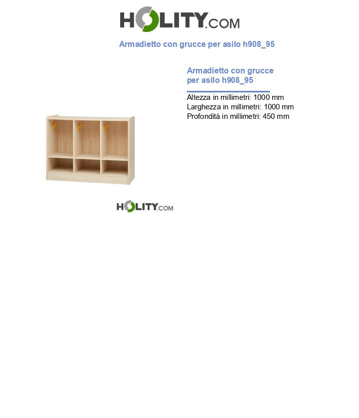 Armadietto con grucce per asilo h908_95
