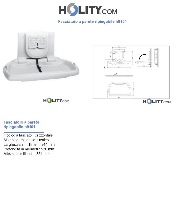 Fasciatoio a parete ripiegabile h9101