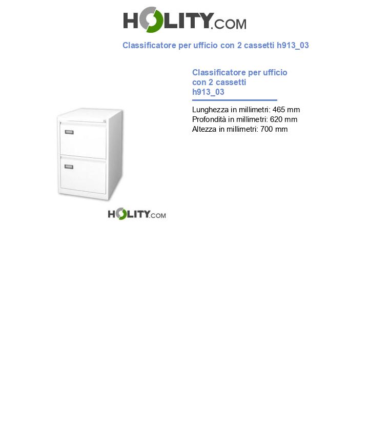 Classificatore per ufficio con 2 cassetti h913_03