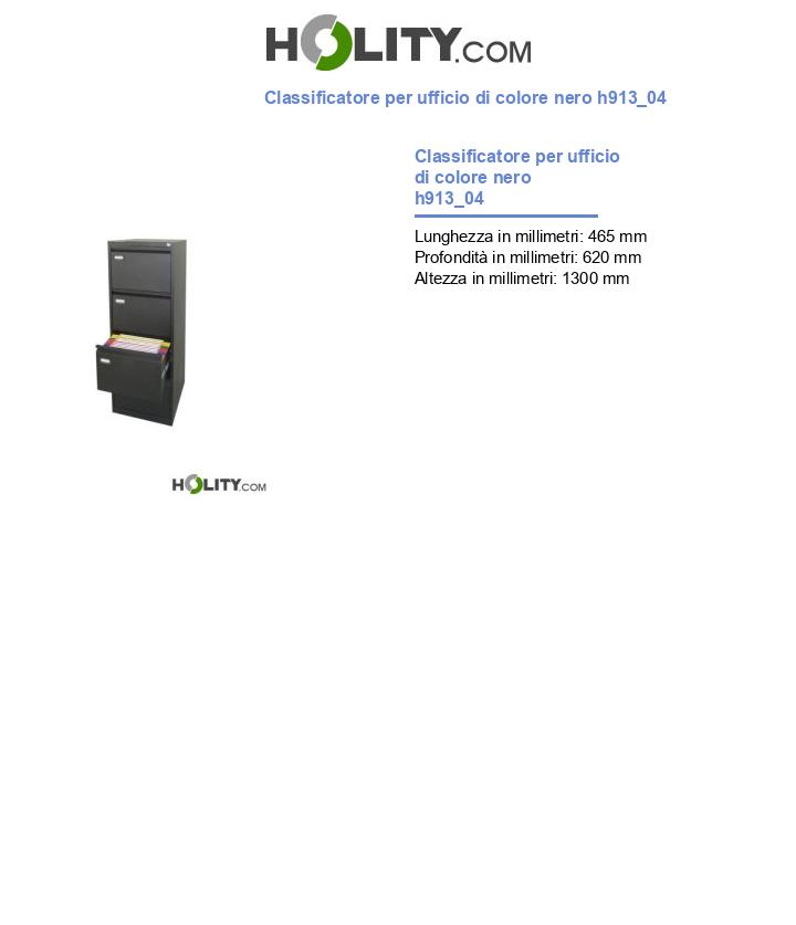 Classificatore per ufficio di colore nero h913_04