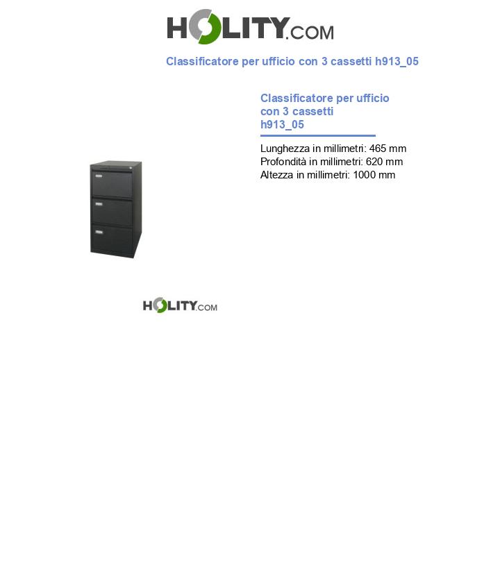 Classificatore per ufficio con 3 cassetti h913_05