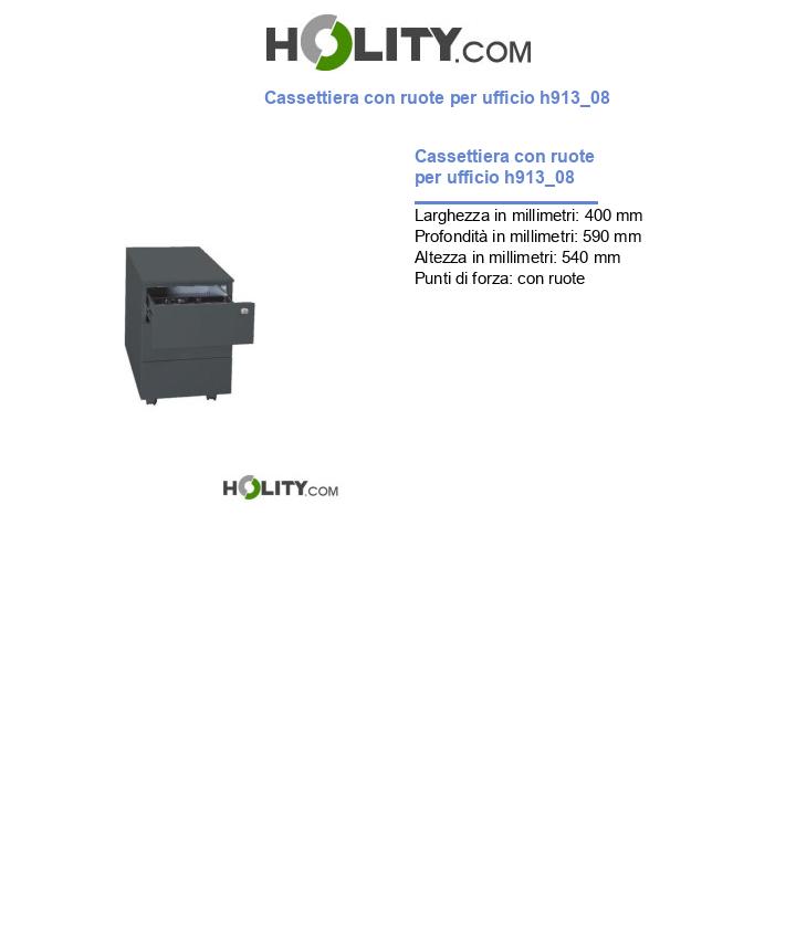 Cassettiera con ruote per ufficio h913_08