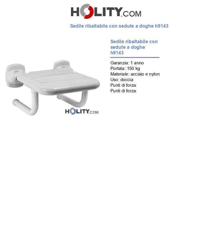 Sedile ribaltabile con sedute a doghe h9143