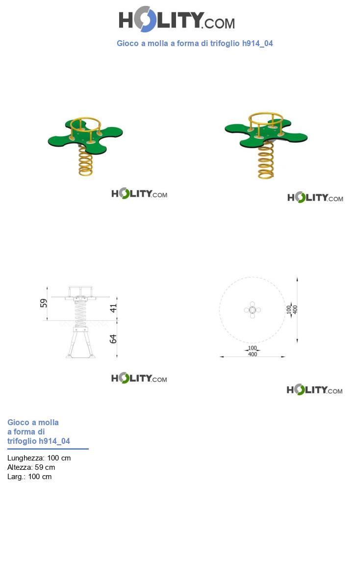 Gioco a molla a forma di trifoglio h914_04