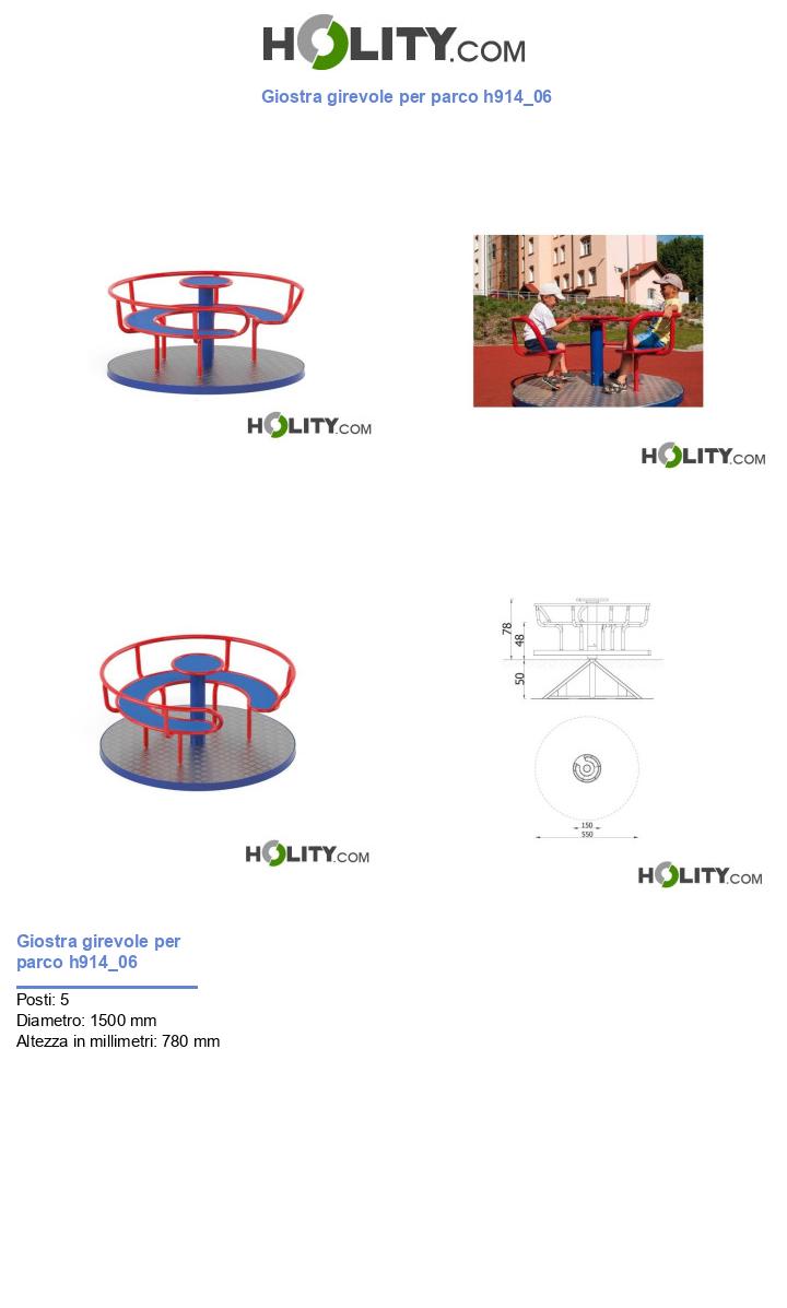 Giostra girevole per parco h914_06