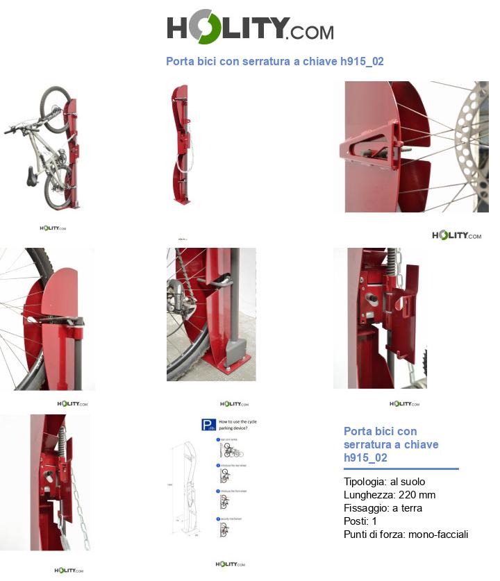 Porta bici con serratura a chiave h915_02