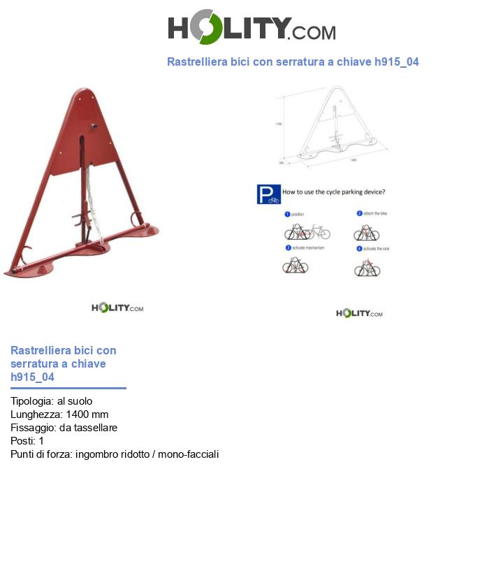Rastrelliera bici con serratura a chiave h915_04