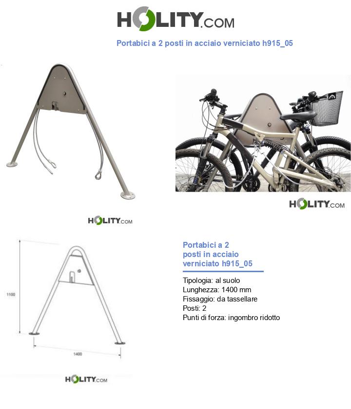 Portabici a 2 posti in acciaio verniciato h915_05
