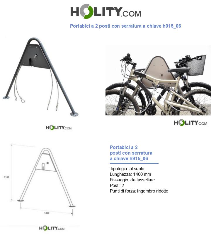 Portabici a 2 posti con serratura a chiave h915_06