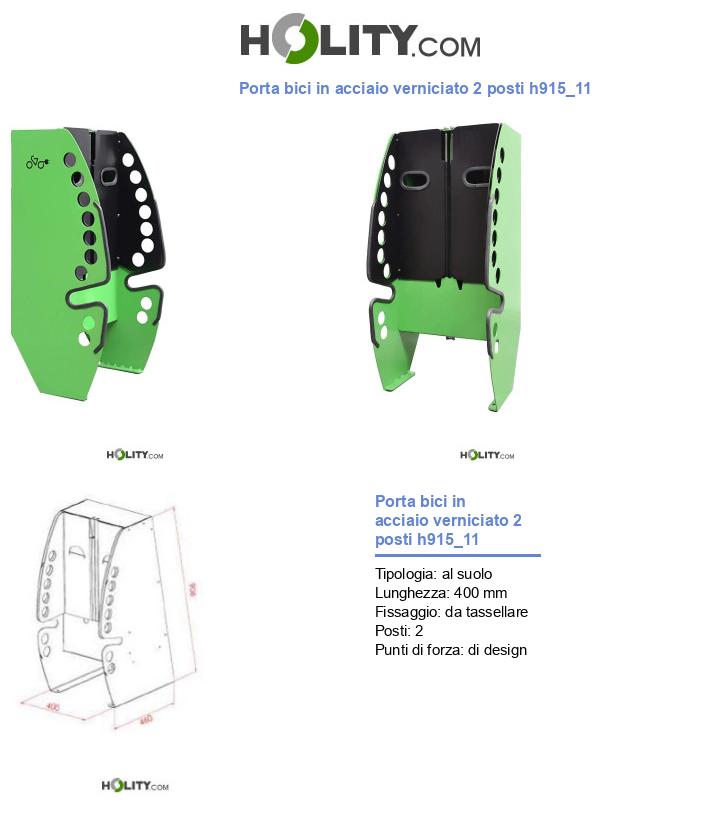 Porta bici in acciaio verniciato 2 posti h915_11