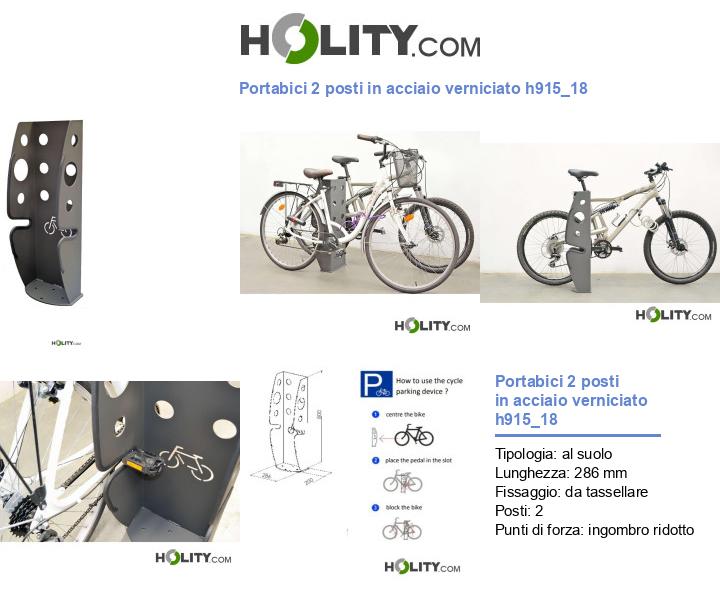 Portabici 2 posti in acciaio verniciato h915_18