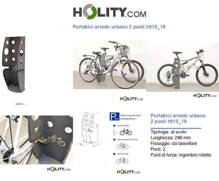 Portabici arredo urbano 2 posti h915_19
