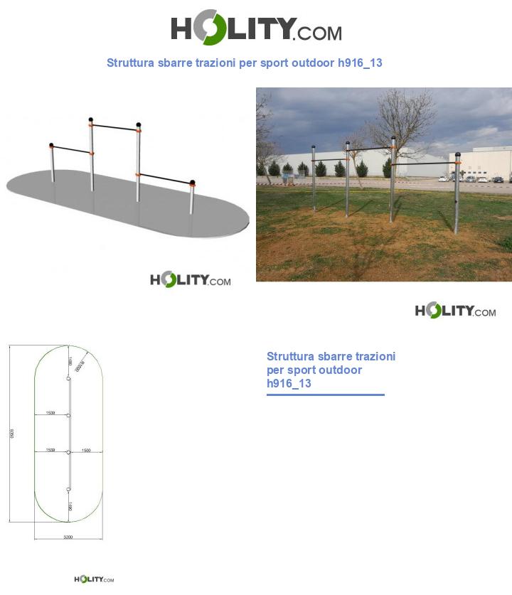 Struttura sbarre trazioni per sport outdoor h916_13