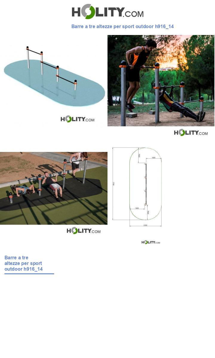 Barre a tre altezze per sport outdoor h916_14