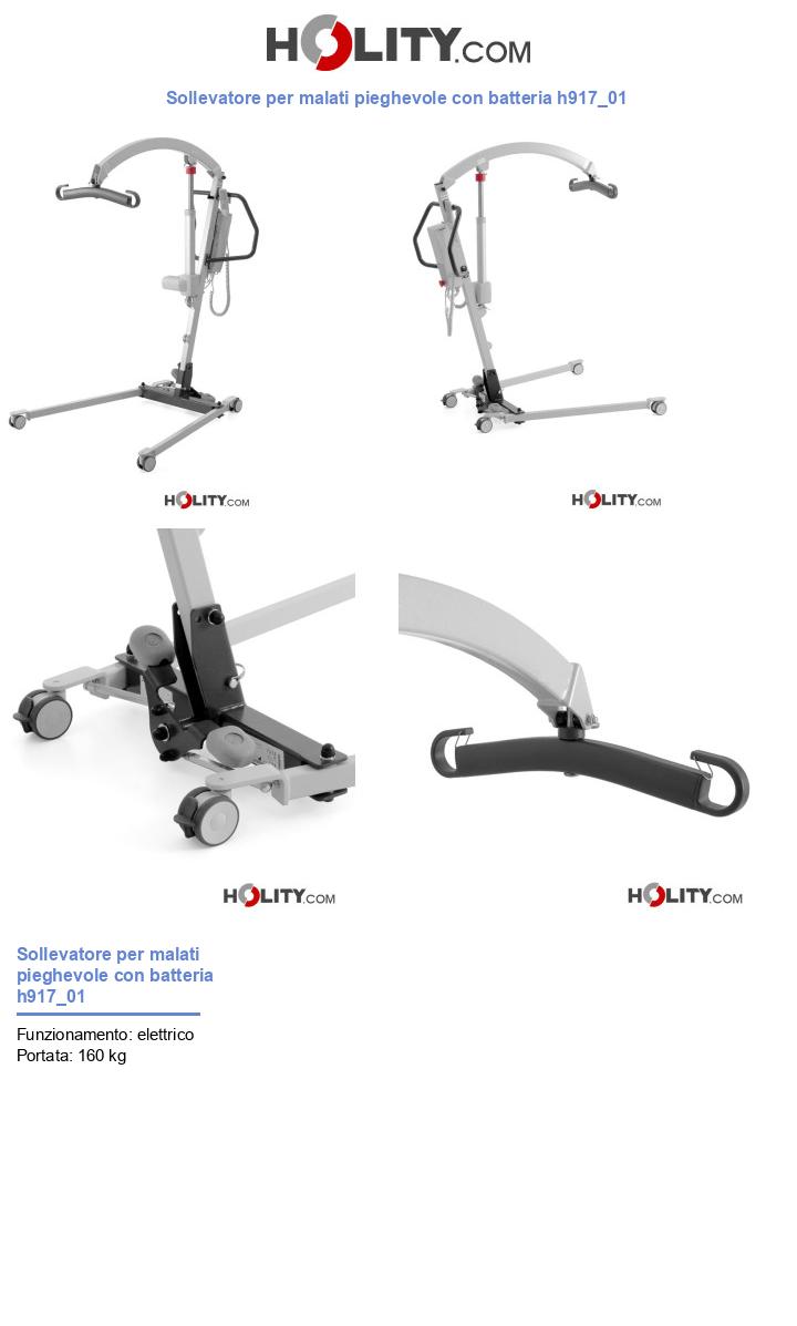 Sollevatore per malati pieghevole con batteria h917_01