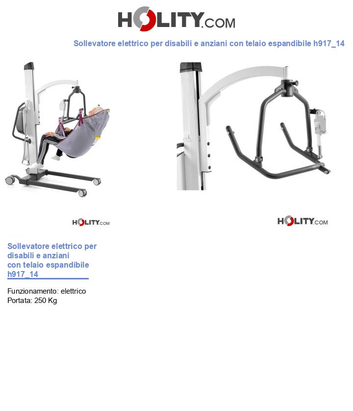 Sollevatore elettrico per disabili e anziani con telaio espandibile h917_14